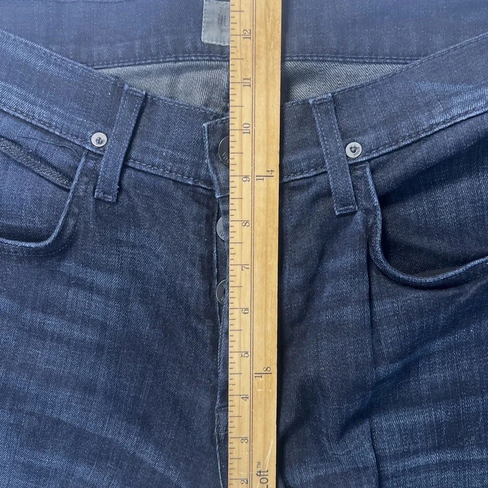 Hudson Byron Five Pocket Str Jeans Mens Size 33/34 Dark Blue Denim‎ Button Fly